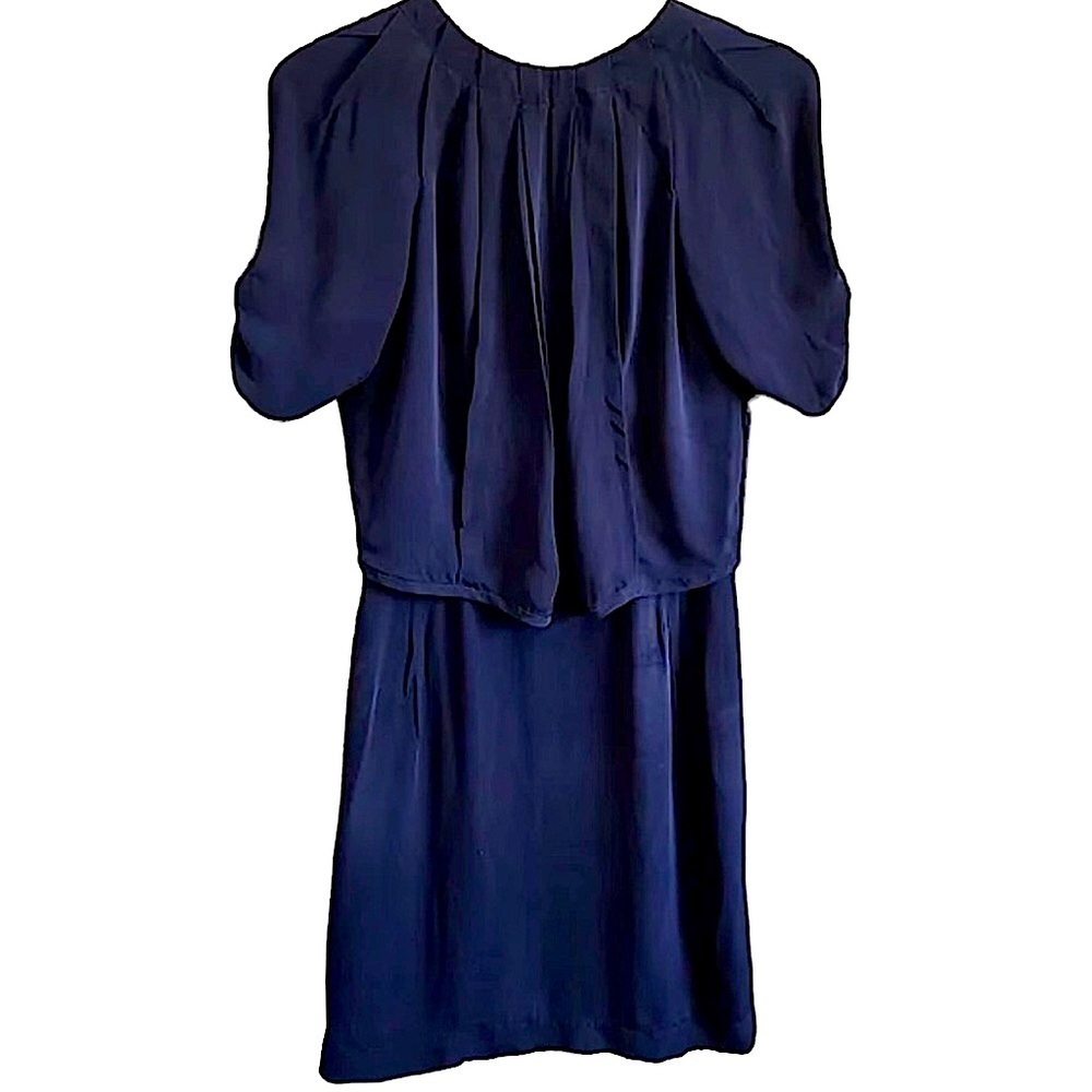 Z Spoke Navy Silk Mini Dress Size 2